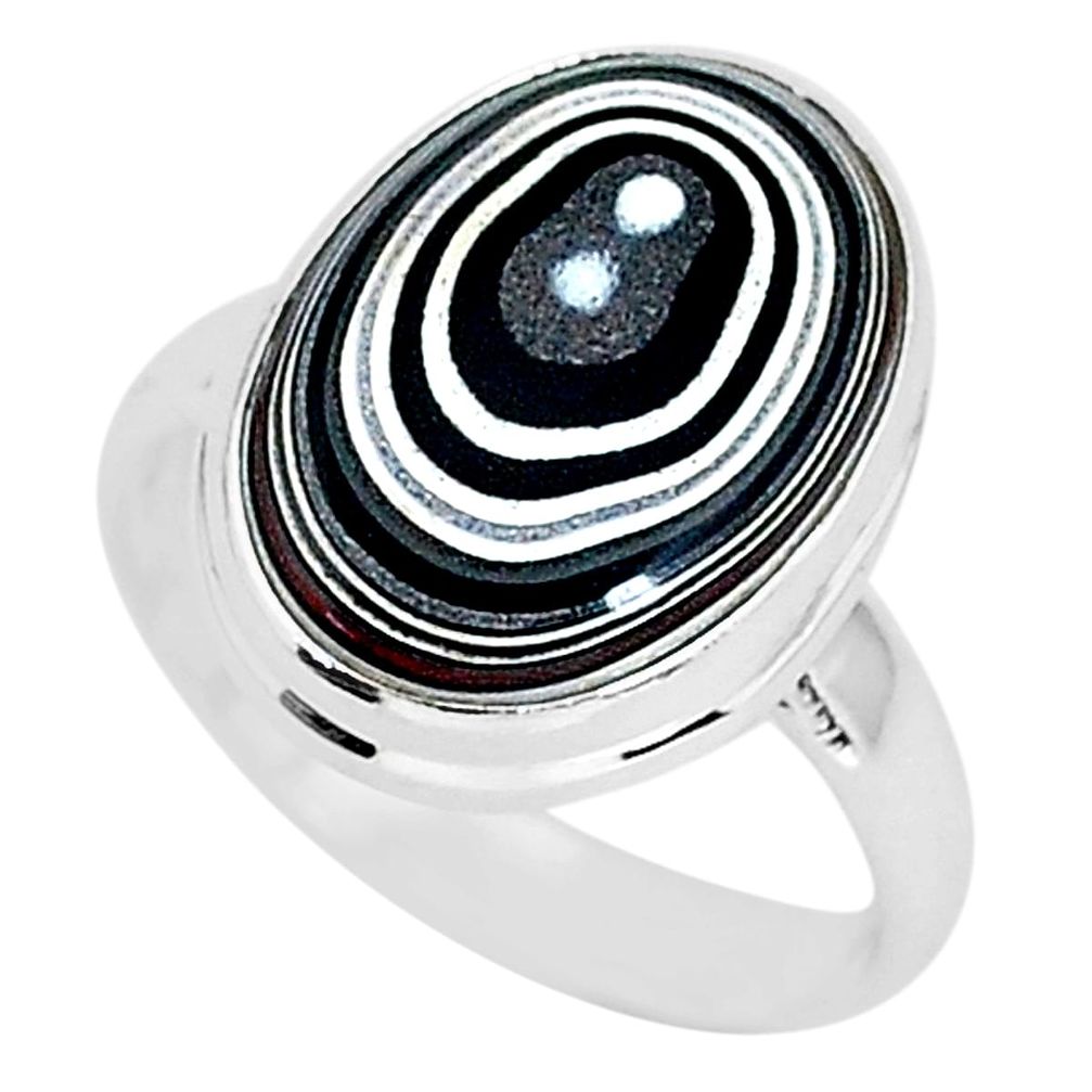 7.67cts fordite detroit agate 925 silver solitaire handmade ring size 9 r92812