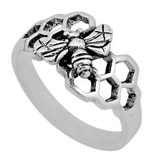 3.02gms indonesian bali style solid 925 silver honey bee ring size 6.5 n50221