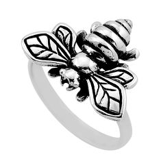 4.51gms indonesian bali style solid 925 silver honey bee ring size 7.5 n50570