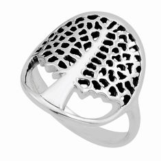 3.48gms indonesian bali style solid 925 silver tree of life ring size 5.5 y83224