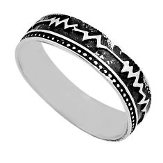 3.81gms indonesian bali style solid silver band ring jewelry size 11.5 n27103