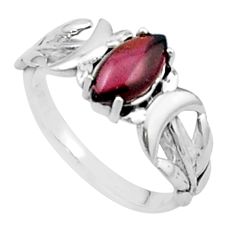 2.45cts moon natural red garnet 925 sterling silver mens ring size 6.5 u36837