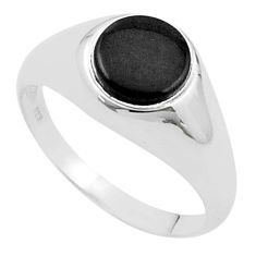 4.64cts natural black onyx 925 sterling silver mens ring size 11.5 u36801