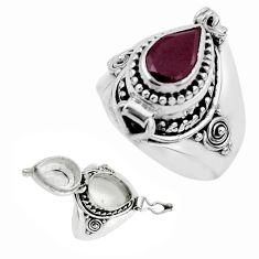 2.34cts natural black onyx 925 sterling silver poison box ring size 7 y44702