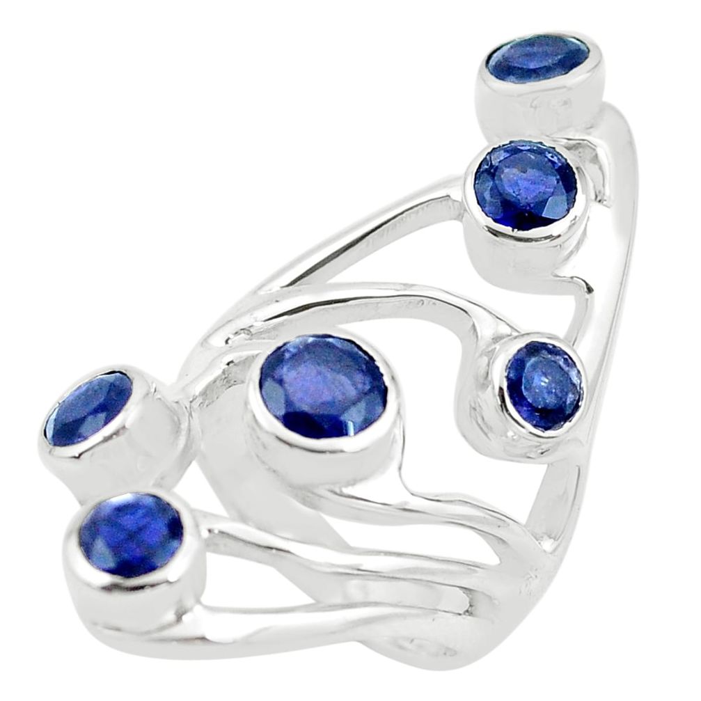 blue iolite 925 sterling silver ring jewelry size 6.5 p62669