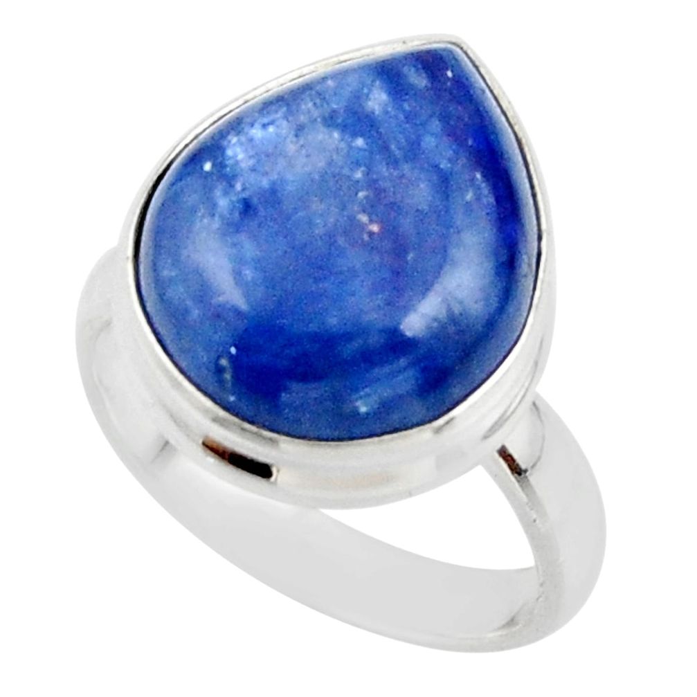 7.83cts natural blue kyanite 925 sterling silver ring jewelry size 5.5 r46729