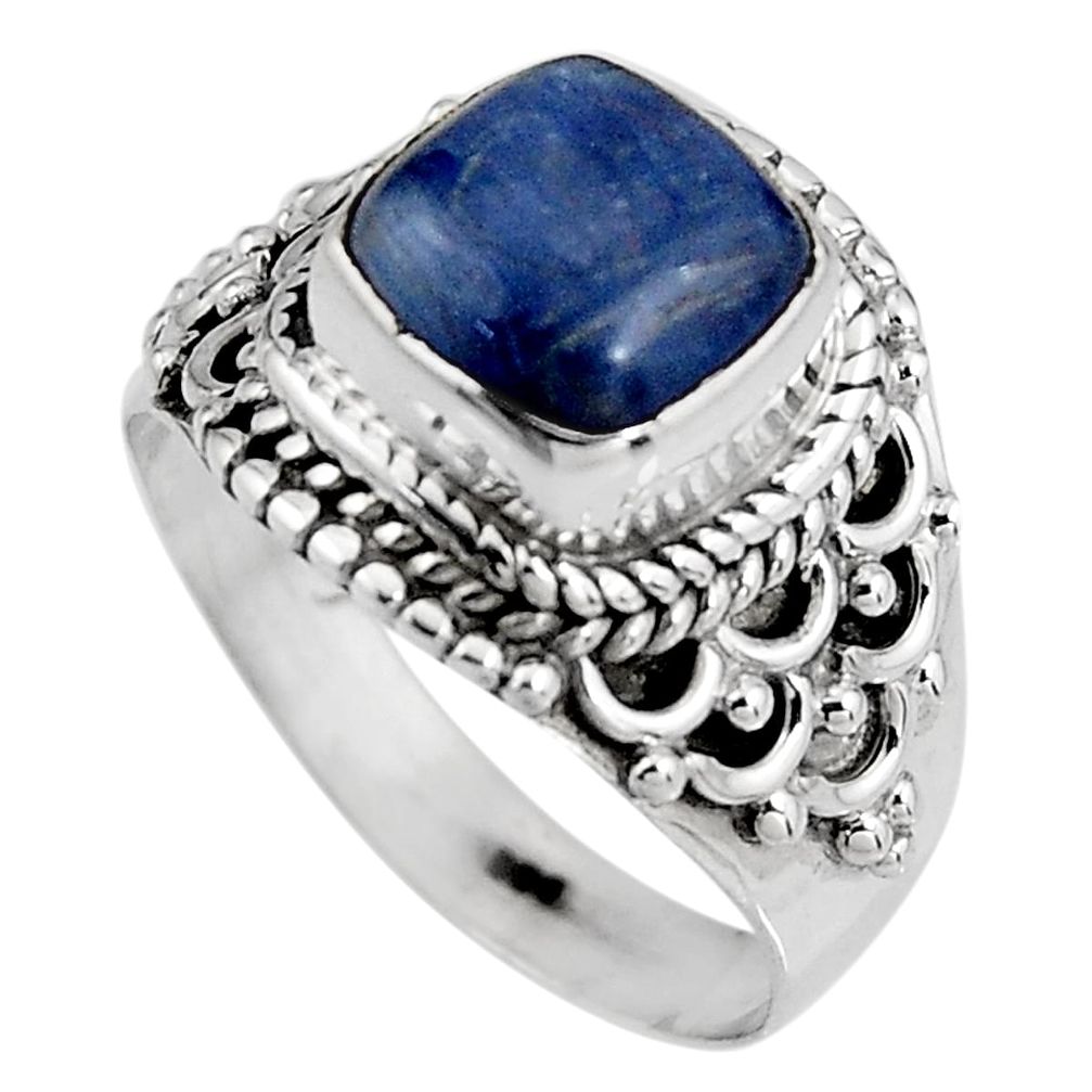 blue kyanite 925 sterling silver solitaire ring size 6.5 p92052