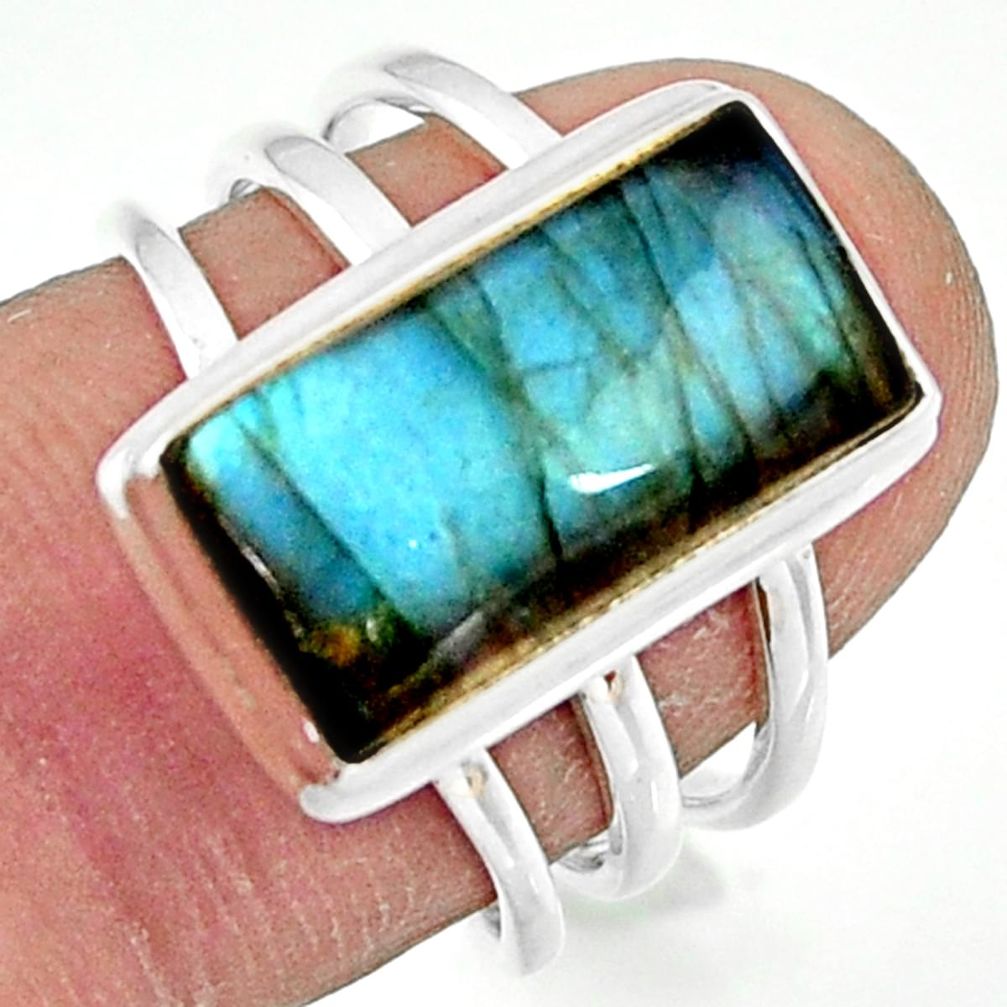 7.01cts natural blue labradorite 925 sterling silver ring jewelry size 7 r42087