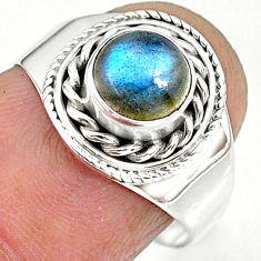 2.49cts natural blue labradorite 925 sterling silver ring jewelry size 7 r90265