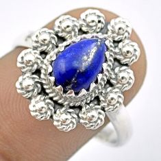 2.35cts natural blue lapis lazuli 925 sterling silver ring jewelry size 9 u16422