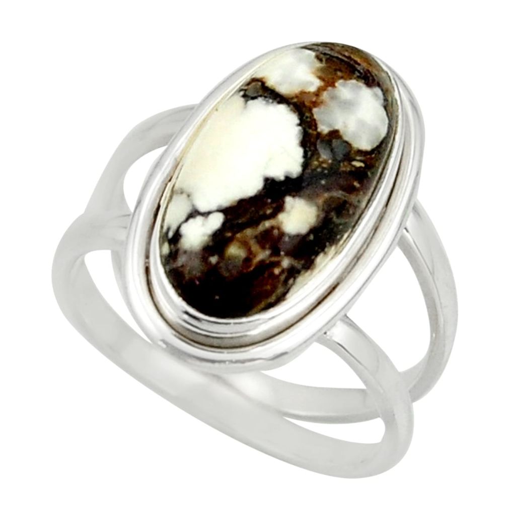 6.97cts natural bronze wild horse magnesite 925 silver ring size 8.5 r42226