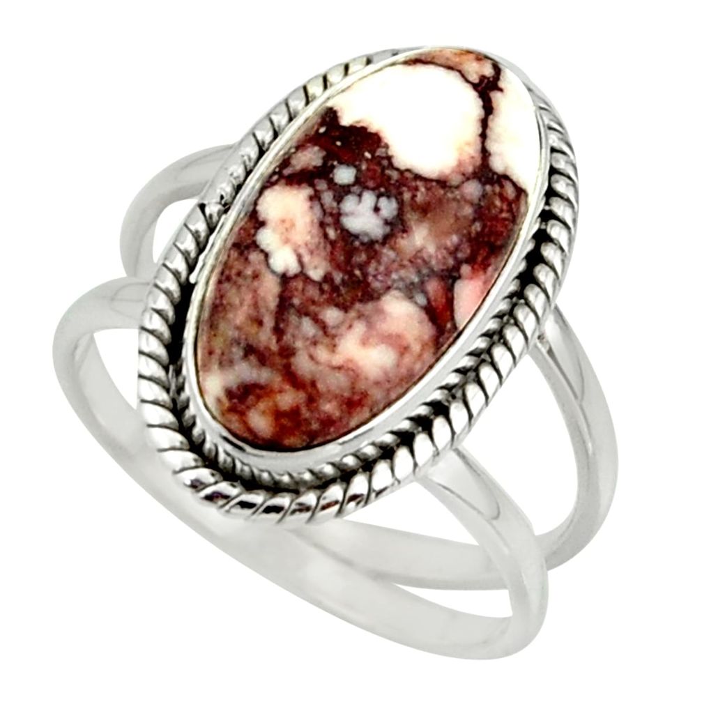 6.68cts natural bronze wild horse magnesite 925 silver ring size 8.5 r42232