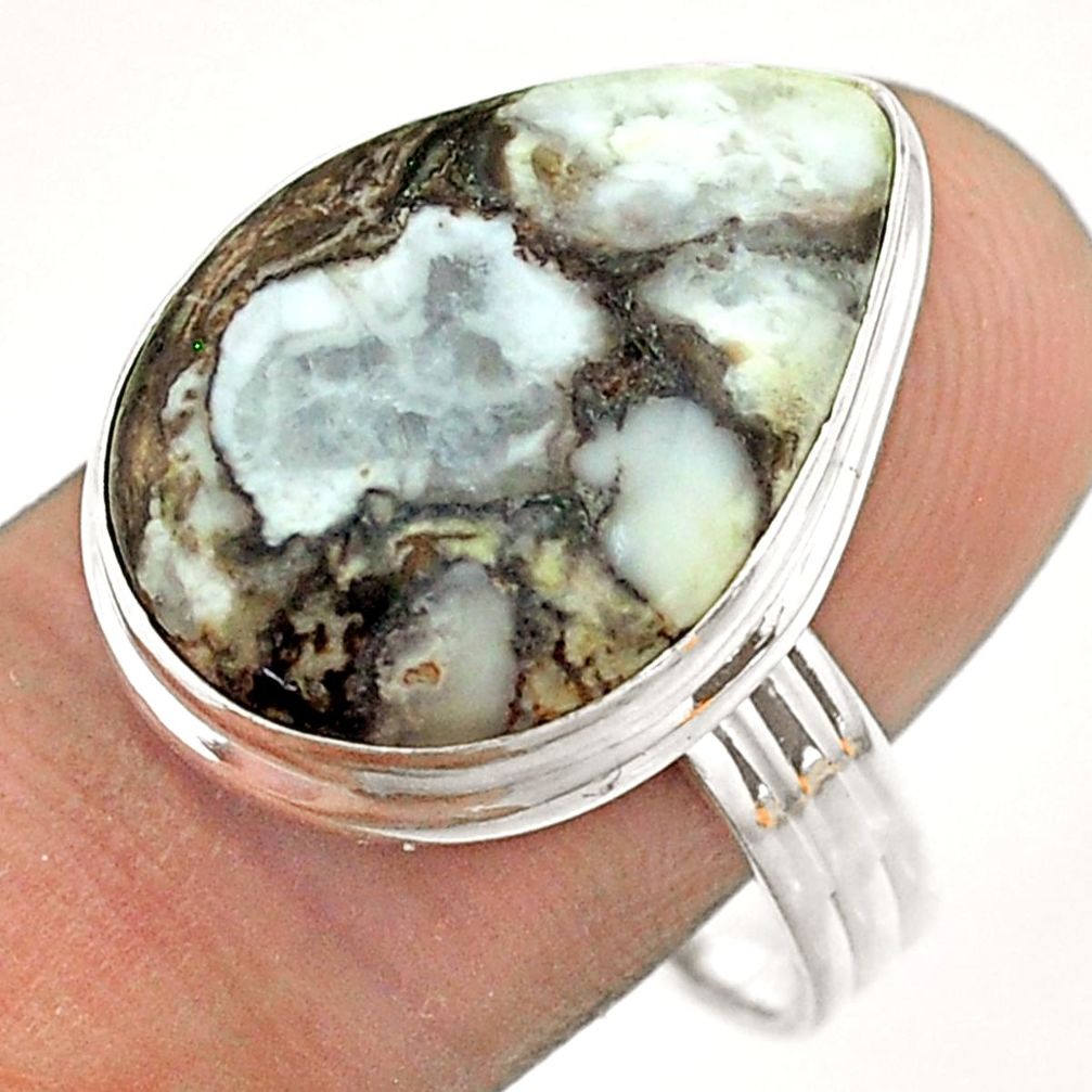14.90cts natural bronze wild horse magnesite 925 silver ring size 10 t54296