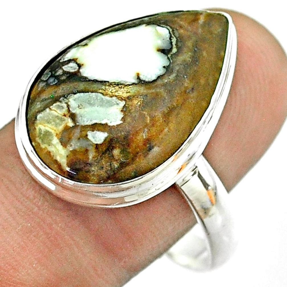 13.87cts natural bronze wild horse magnesite 925 silver ring size 11 t54300