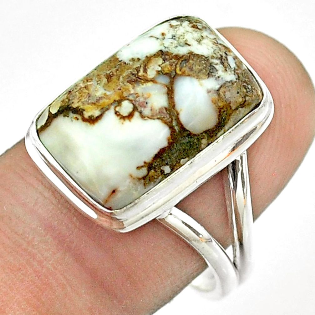 11.64cts natural bronze wild horse magnesite 925 silver ring size 9 t54292
