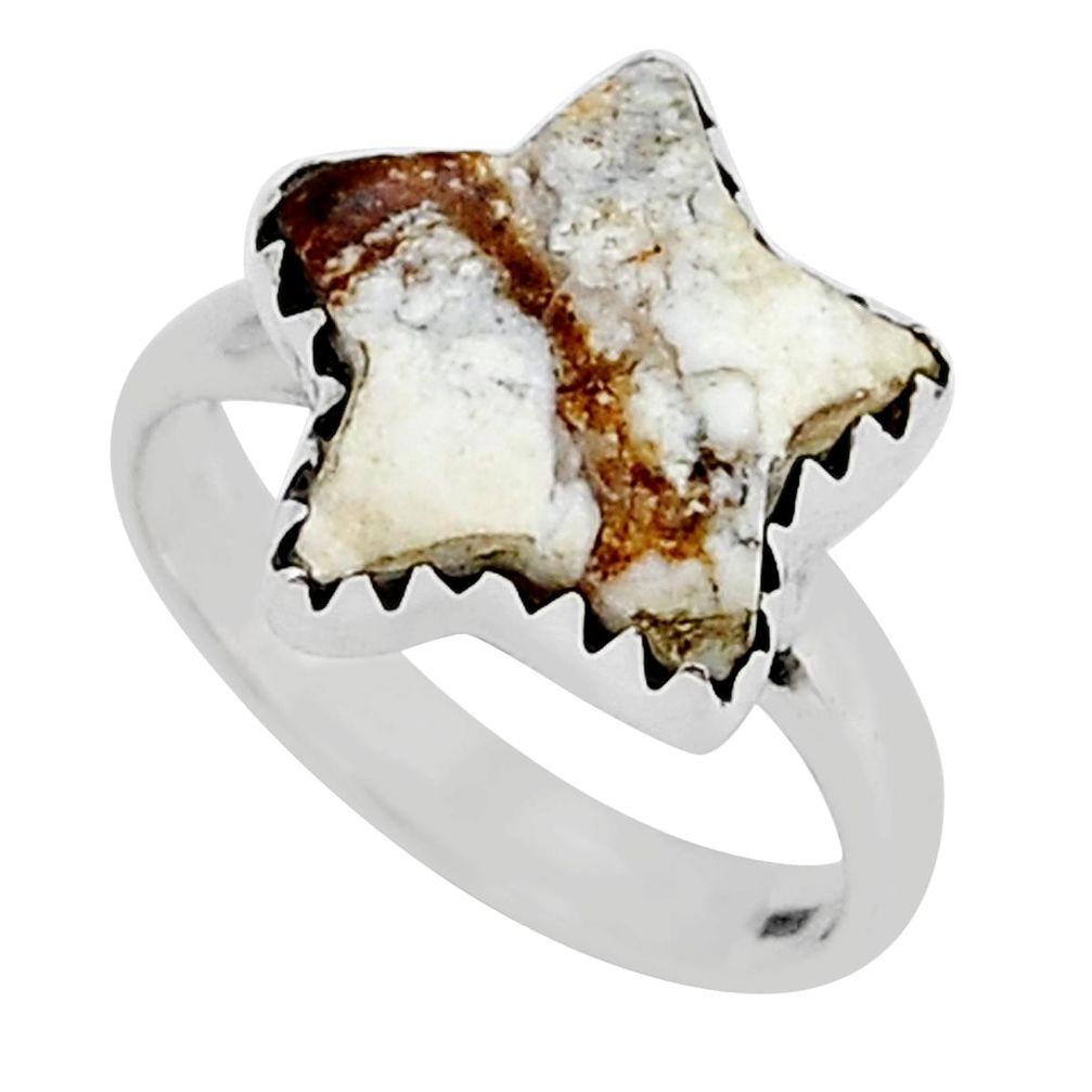 7.09cts natural bronze wild horse magnesite 925 silver ring size 8.5 y24839