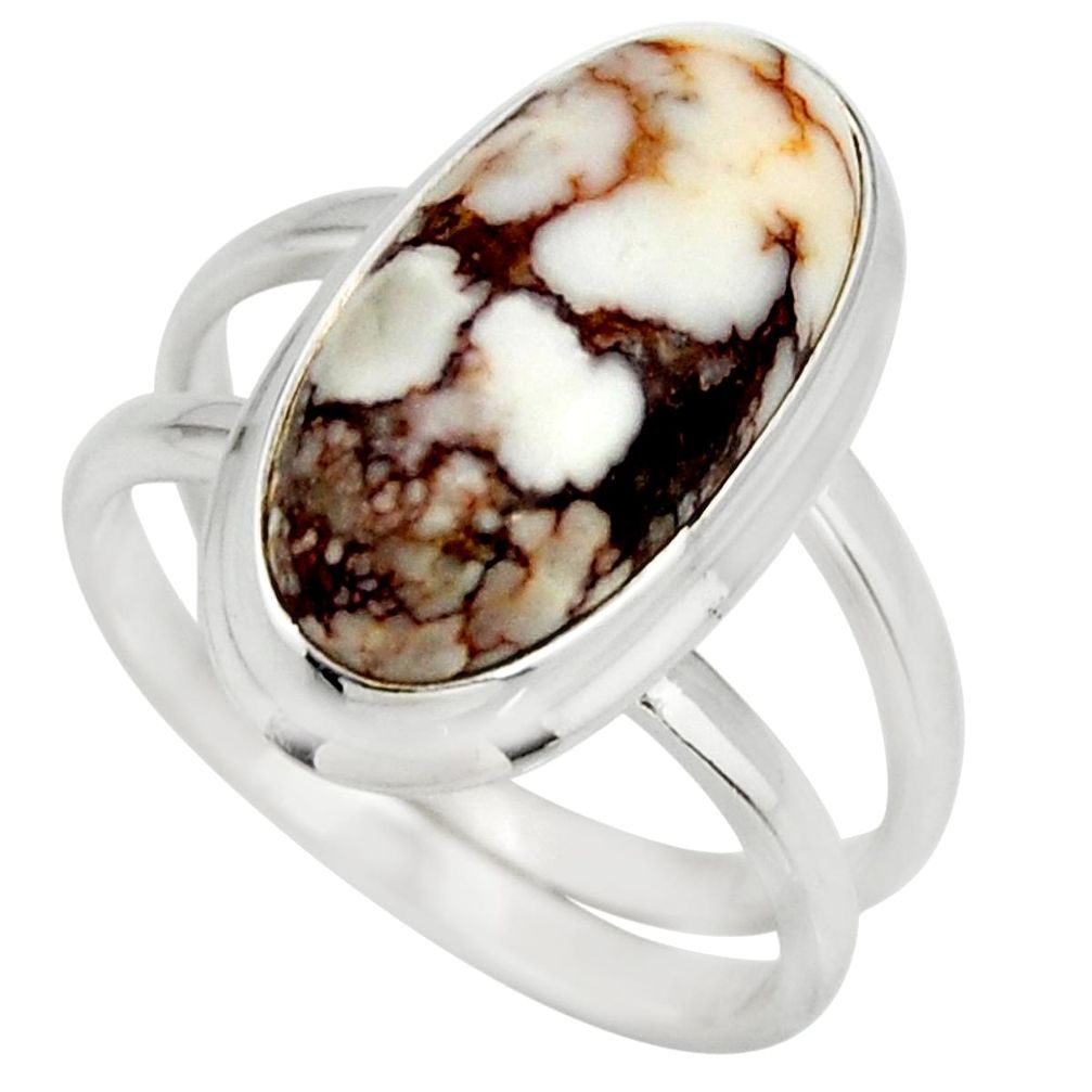 6.33cts natural bronze wild horse magnesite silver solitaire ring size 8 r27201