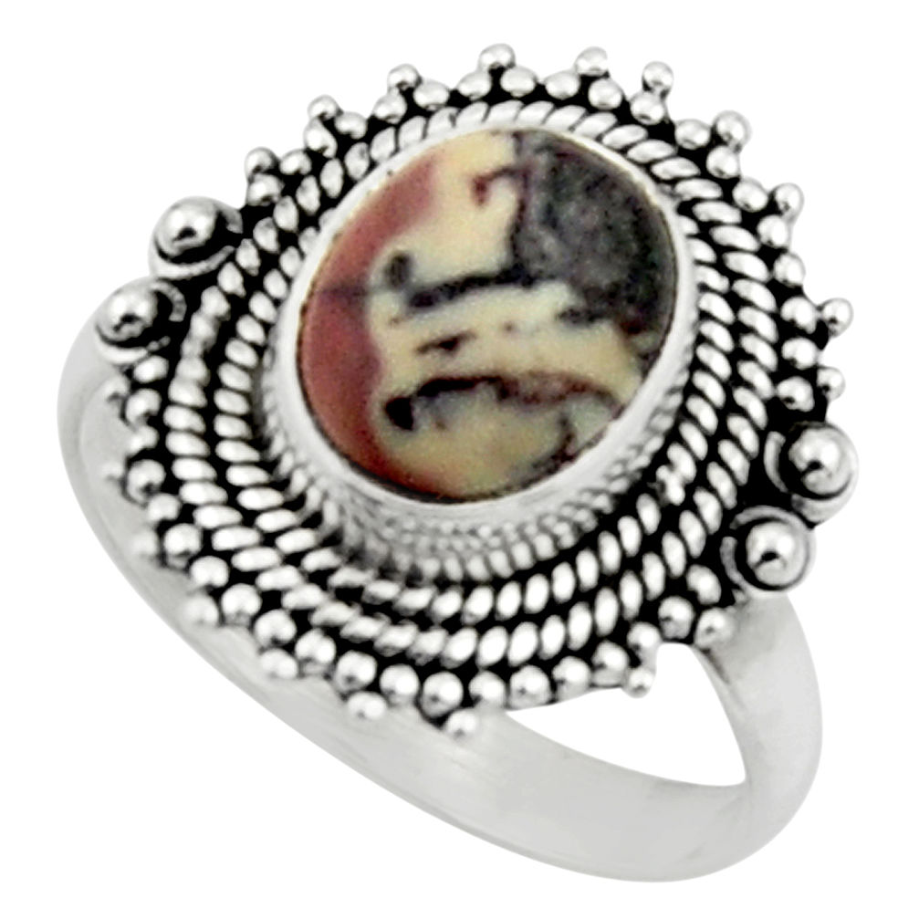 4.22cts natural bronze wild horse magnesite silver solitaire ring size 8 r52595