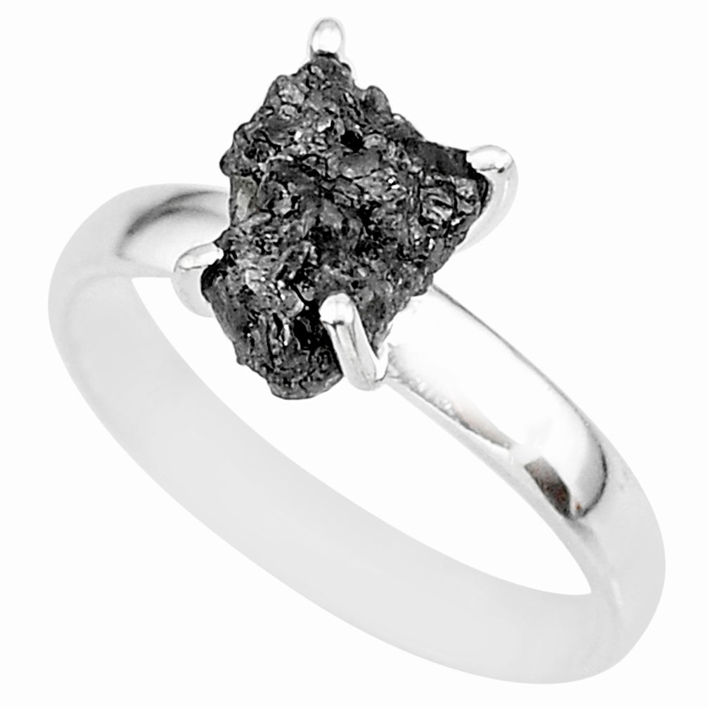 2.72cts natural diamond rough 925 silver solitaire ring jewelry size 8 r91961