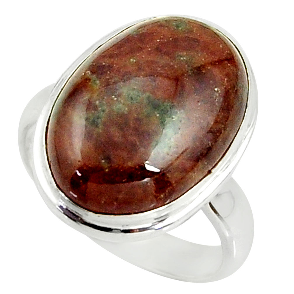 11.15cts natural green grass garnet 925 silver solitaire ring size 6.5 r39632