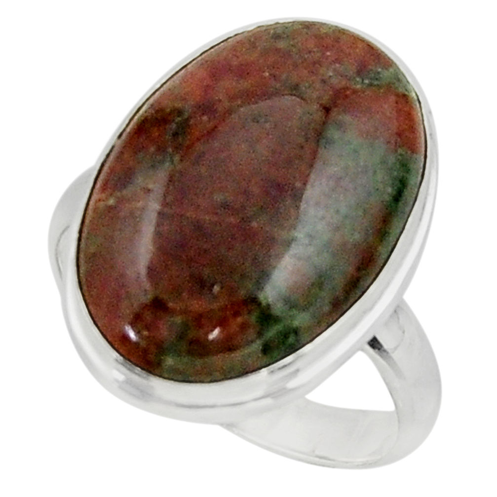 16.10cts natural green grass garnet 925 sterling silver ring size 9 r44871