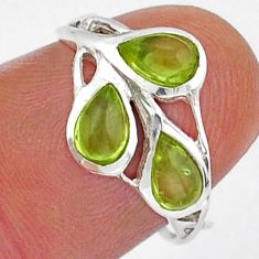 2.49cts natural green peridot 925 sterling silver ring jewelry size 6.5 y18311