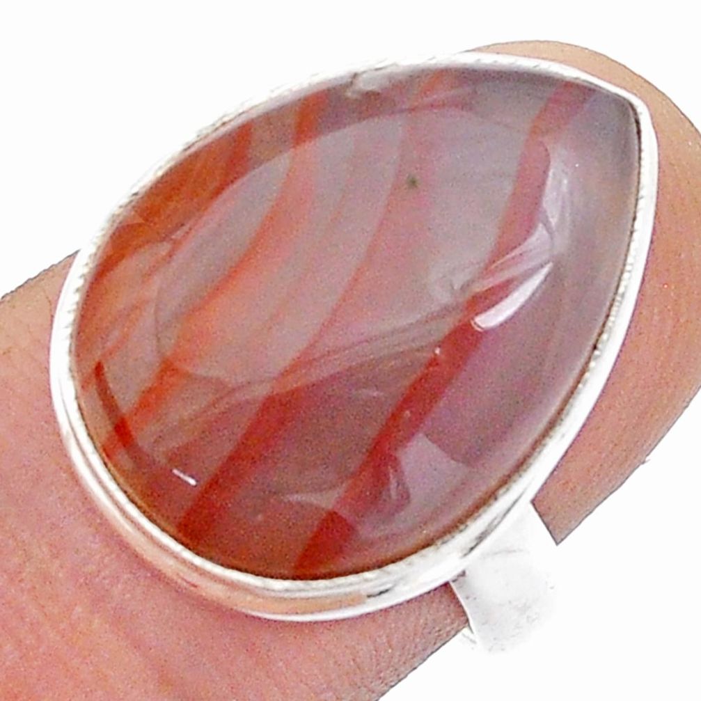 14.50cts natural honey botswana agate 925 sterling silver ring size 7 u59888