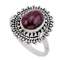 3.11cts natural multicolor mexican fire agate 925 silver ring size 7.5 n44583