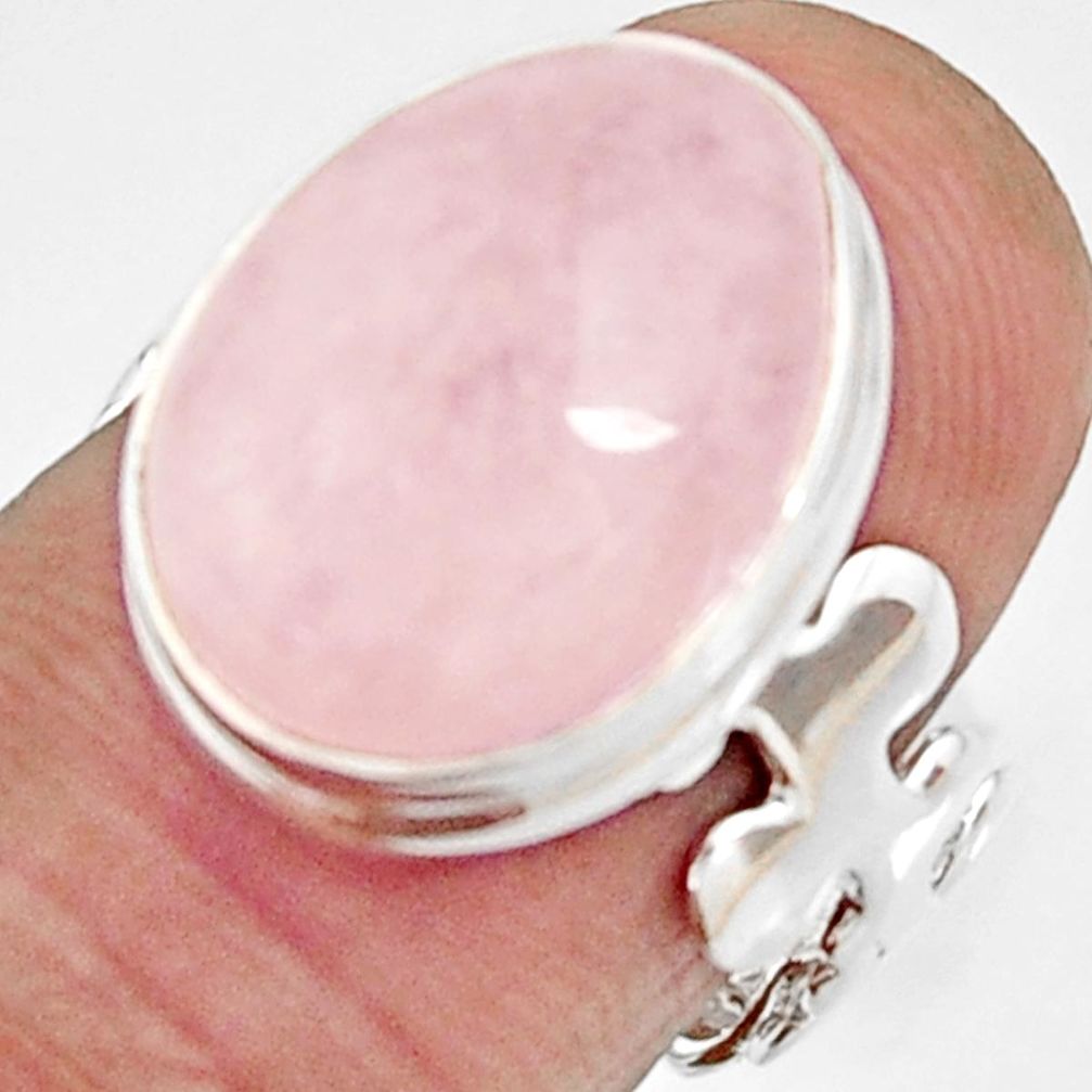 7.40cts natural orange morganite 925 silver solitaire ring jewelry size 7 r22534