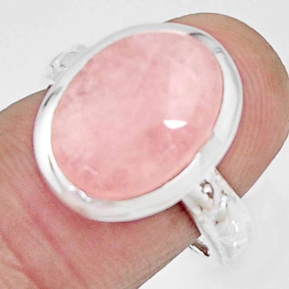 6.82cts natural orange morganite 925 silver solitaire ring jewelry size 7 r22538