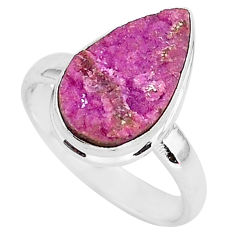 7.17cts natural pink cobalt calcite 925 silver solitaire ring size 9 r92918