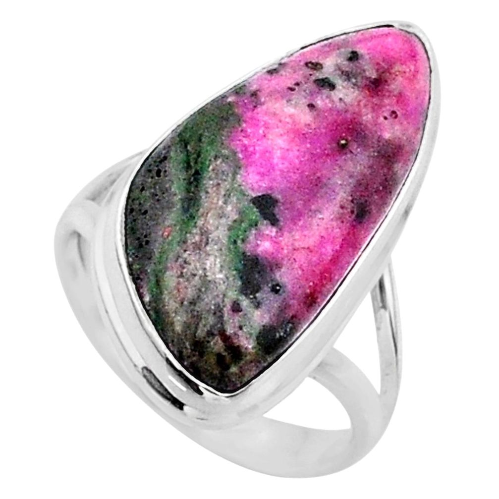 14.72cts natural pink cobalt calcite 925 sterling silver ring size 7 r66059