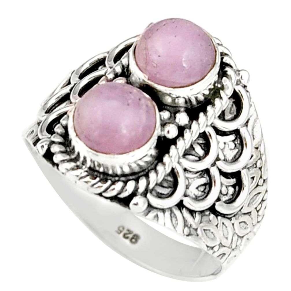 2.42cts natural pink kunzite 925 sterling silver ring jewelry size 7 r19179