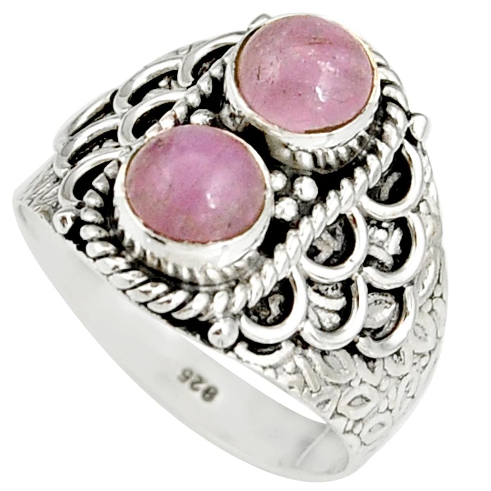 2.40cts natural pink kunzite 925 sterling silver ring jewelry size 8 r19175