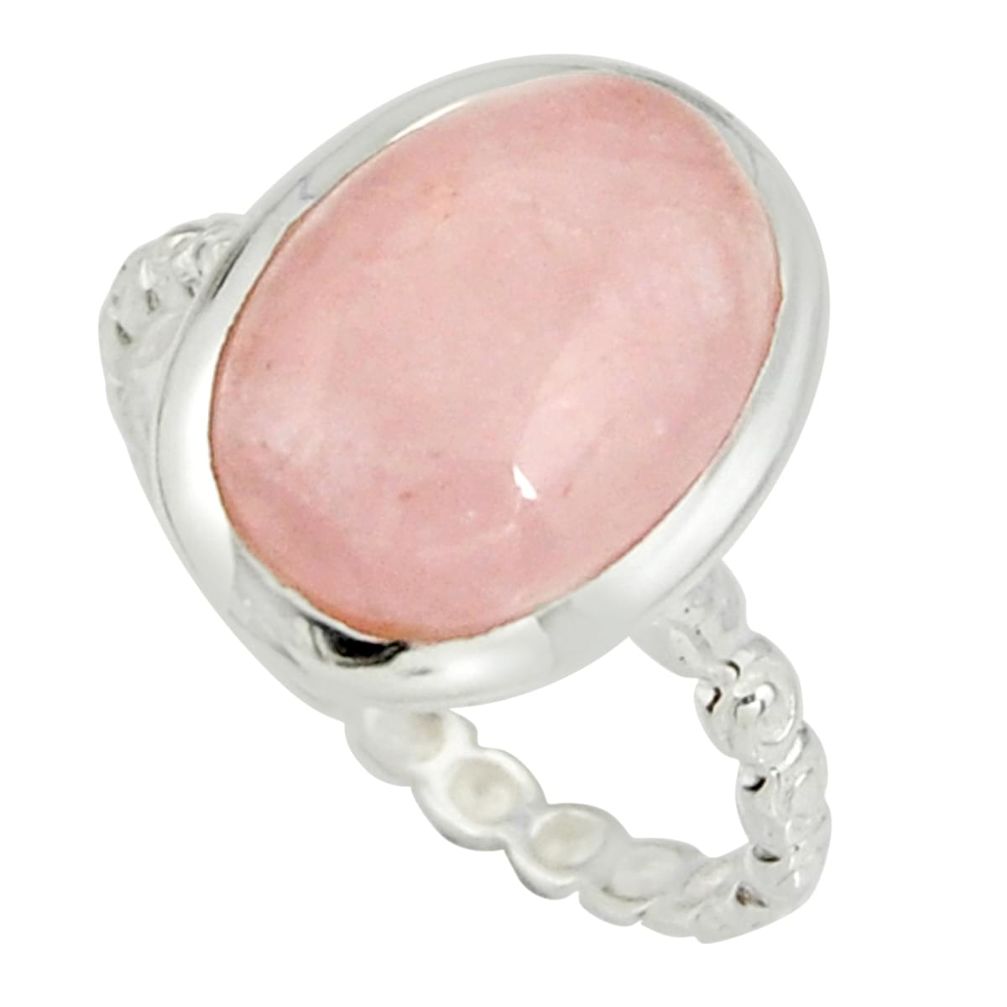 6.03cts natural pink morganite 925 sterling silver ring jewelry size 7.5 r19127