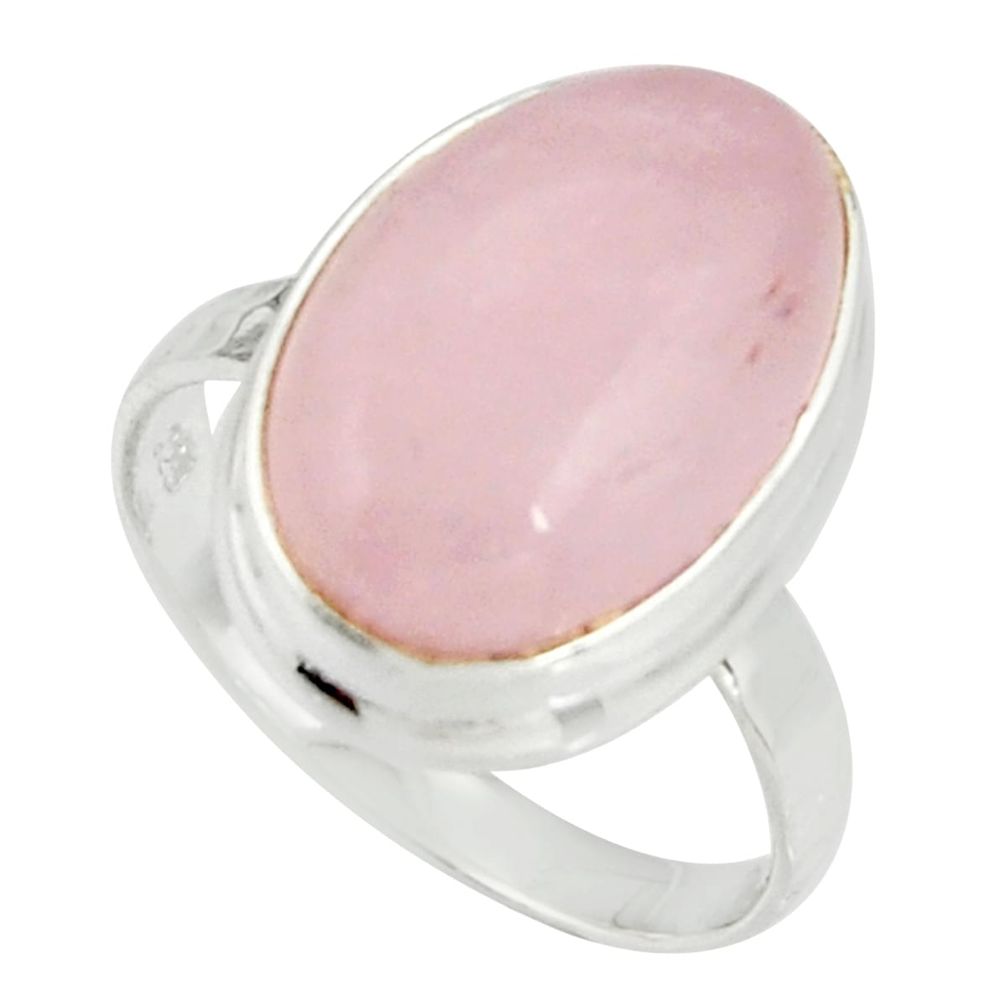 6.85cts natural pink morganite 925 sterling silver ring jewelry size 7 r19129