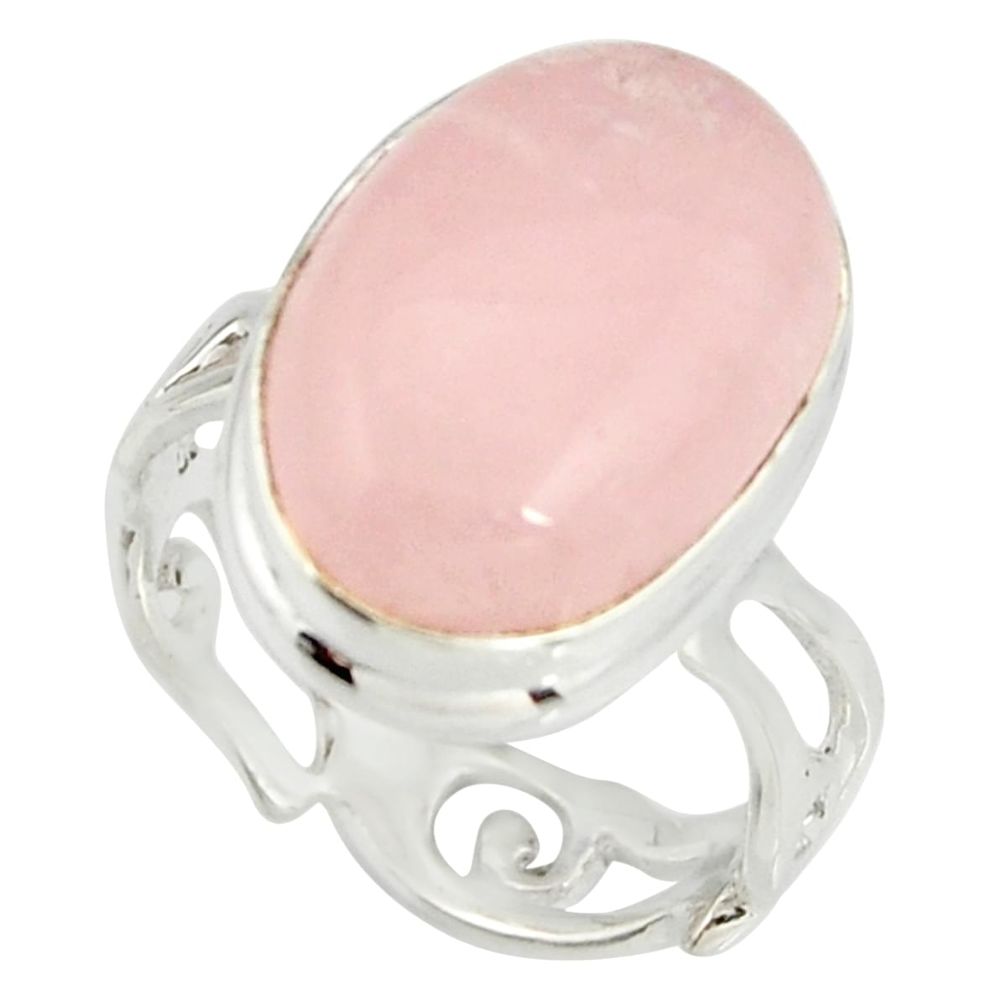 10.64cts natural pink morganite 925 sterling silver ring jewelry size 7 r19137