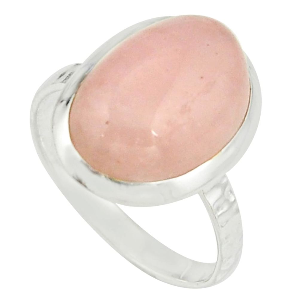 8.80cts natural pink morganite 925 sterling silver ring jewelry size 8 r19123