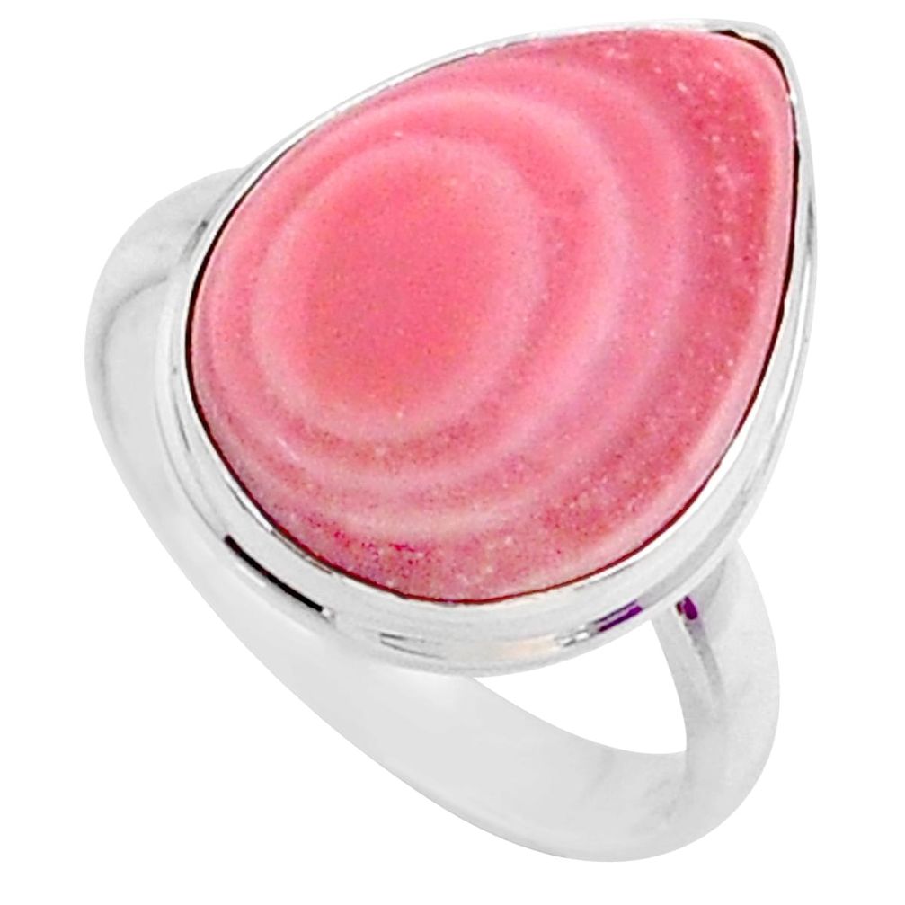 11.57cts natural pink opal 925 sterling silver solitaire ring size 8.5 r66172