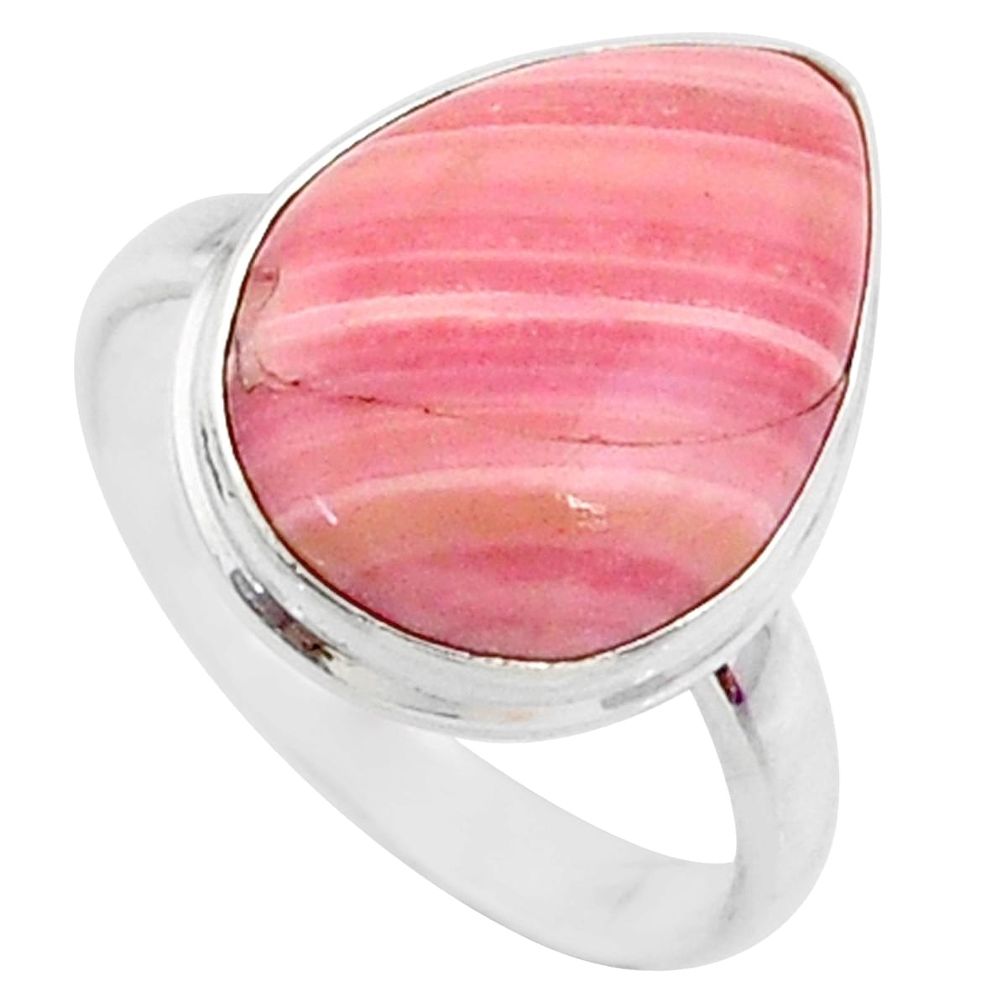 12.22cts natural pink opal 925 sterling silver solitaire ring size 9 r66181