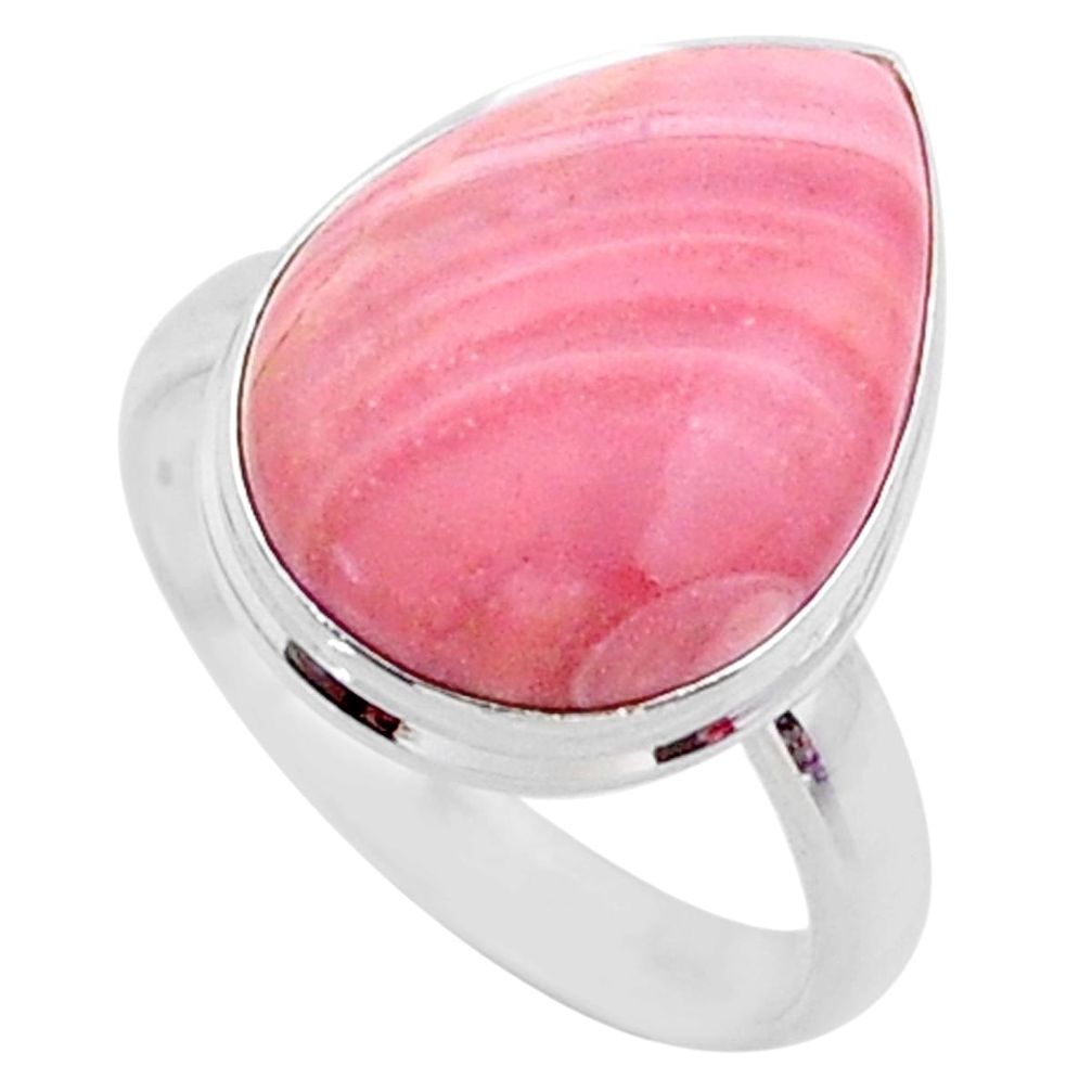 12.02cts natural pink opal 925 sterling silver solitaire ring size 9 r66195