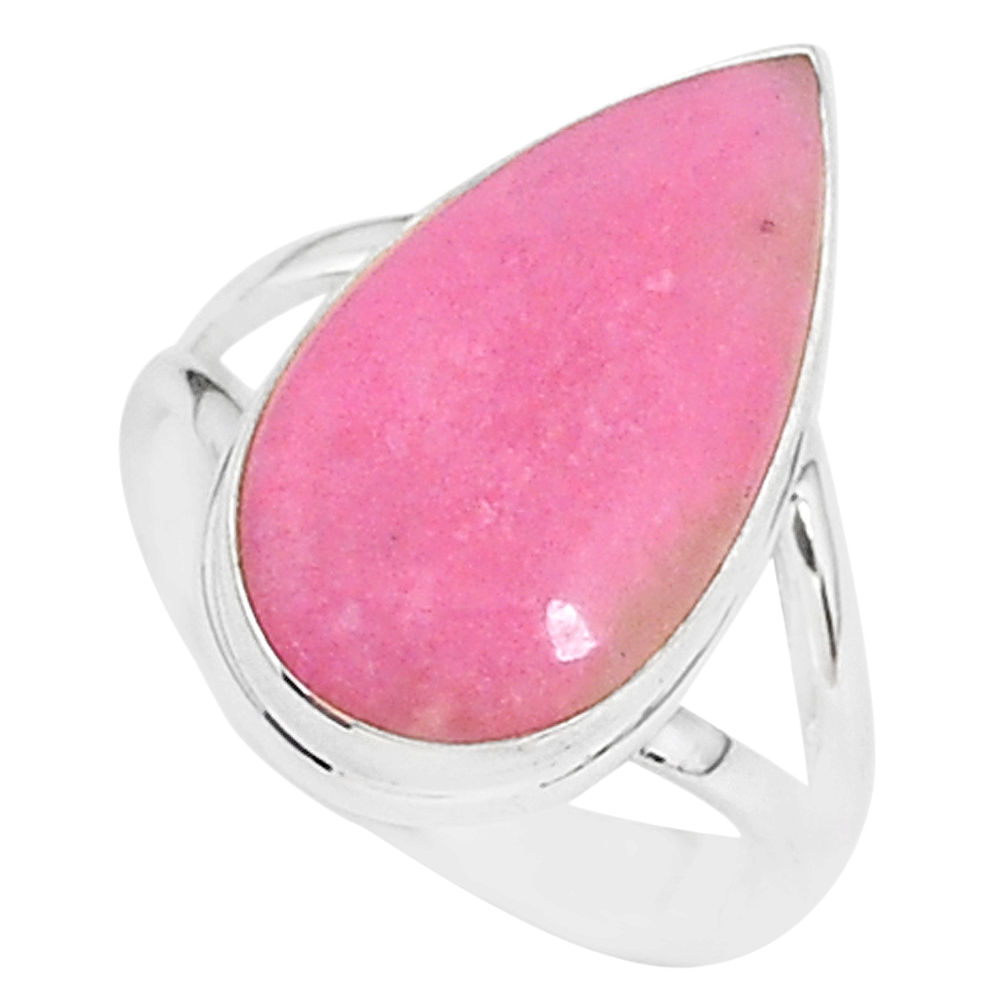 7.92cts natural pink petalite 925 silver solitaire ring jewelry size 7 r95541