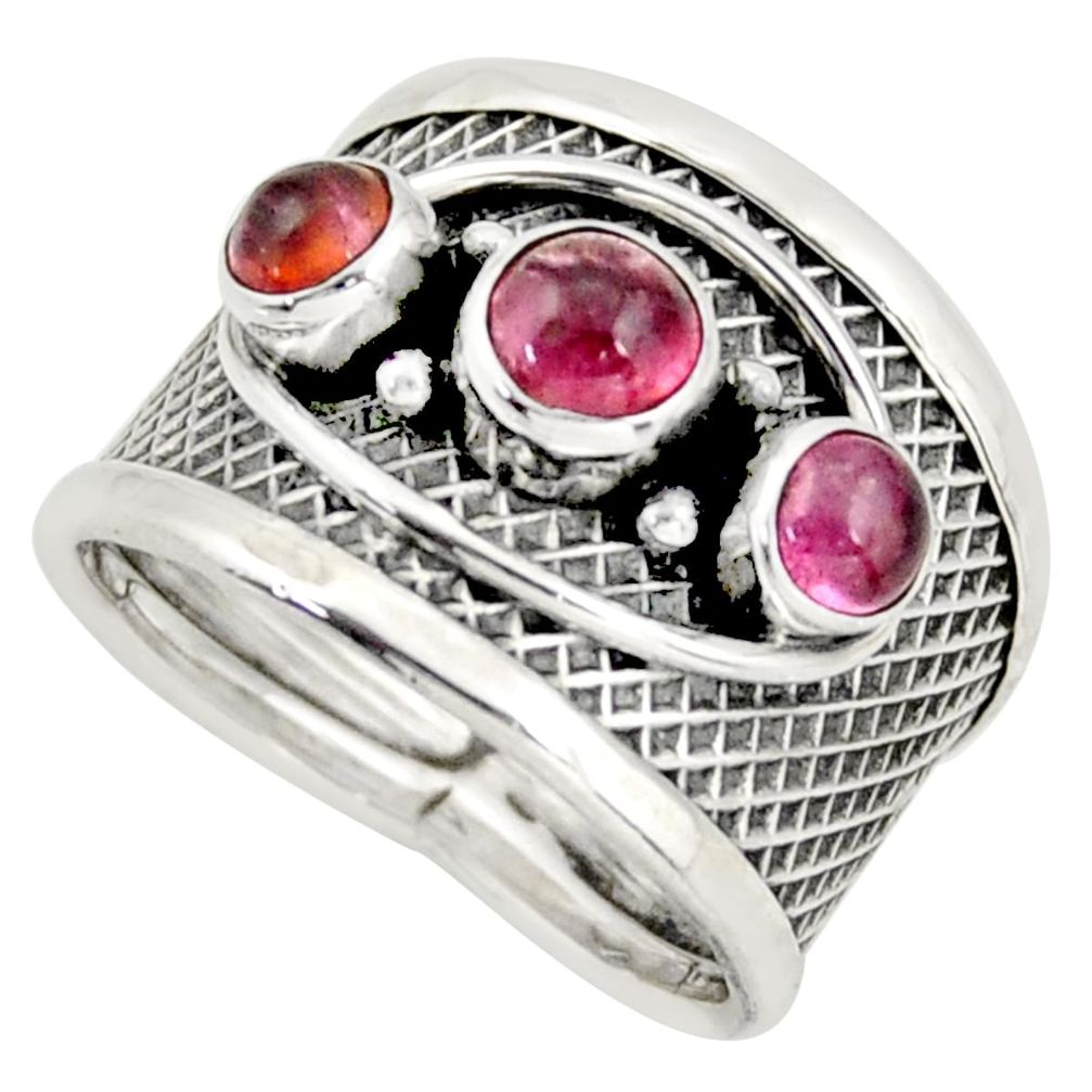 2.50cts natural pink tourmaline 925 sterling silver ring jewelry size 7 d45946