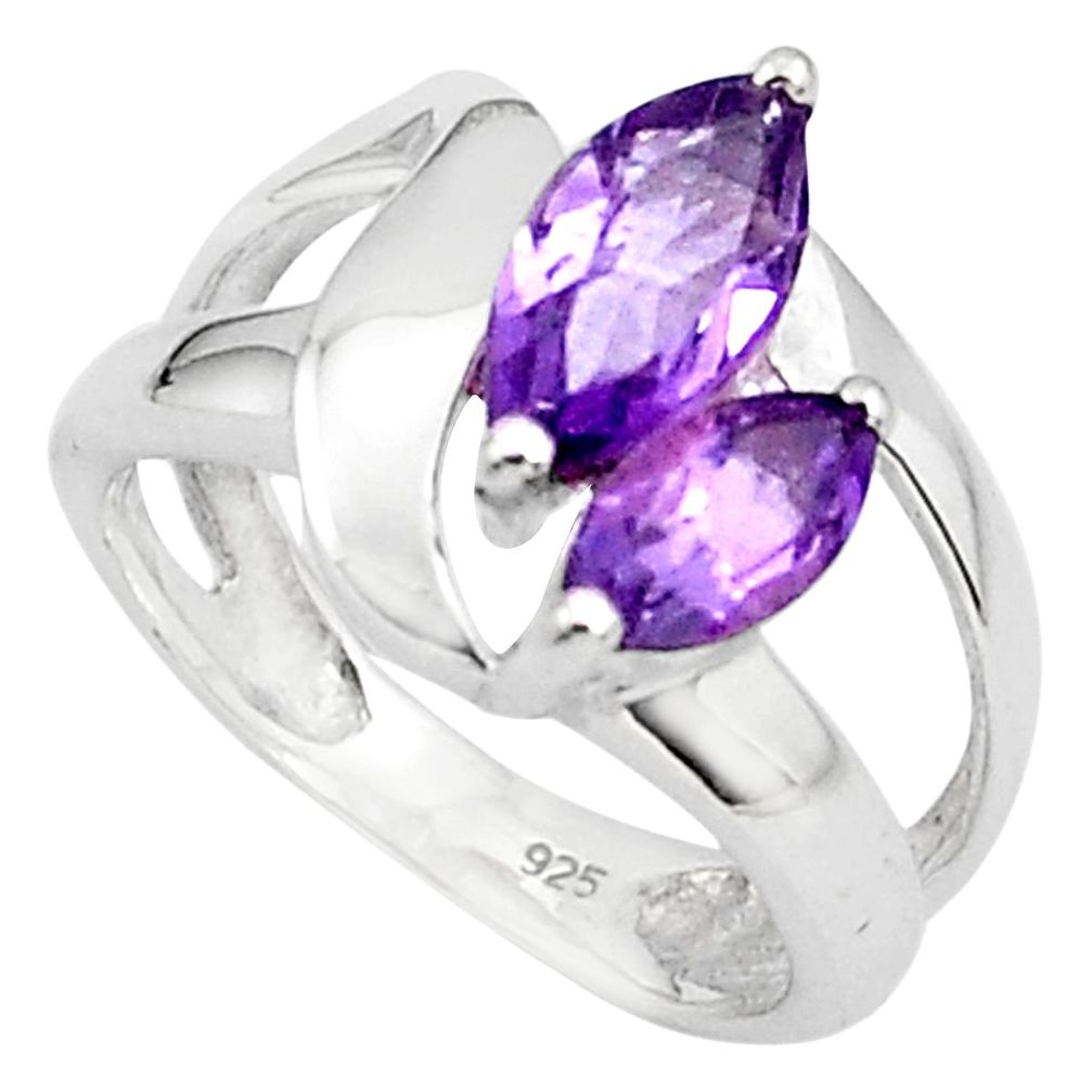 purple amethyst 925 sterling silver ring jewelry size 5.5 p81541