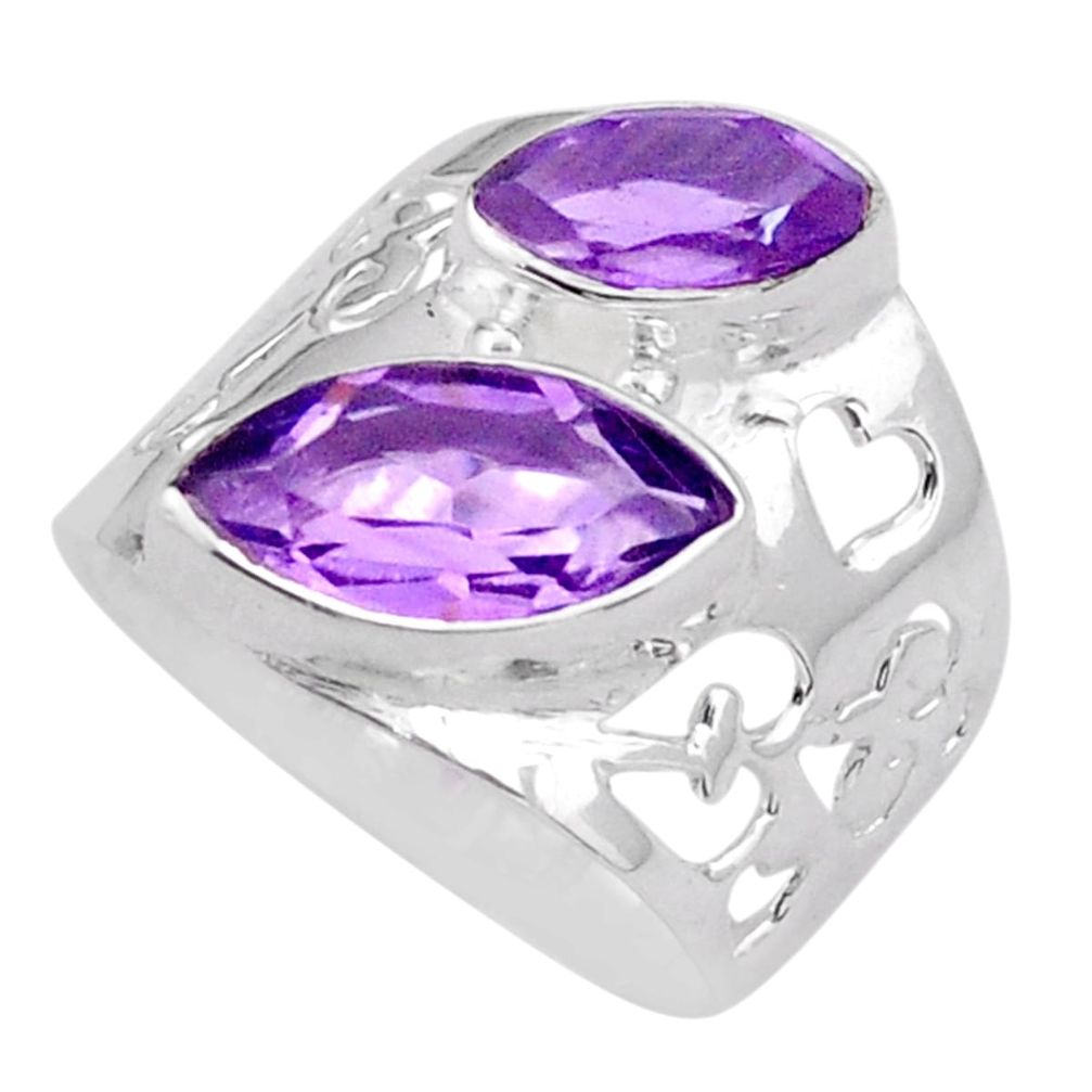 10.29cts natural purple amethyst 925 sterling silver ring jewelry size 9 t92173