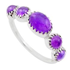 purple amethyst 925 sterling silver ring jewelry size 7.5 t60542