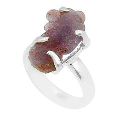 6.45cts natural purple grape chalcedony 925 sterling silver ring size 7 u67094