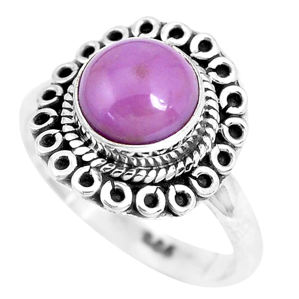 purple phosphosiderite 925 silver solitaire ring size 7 p28977