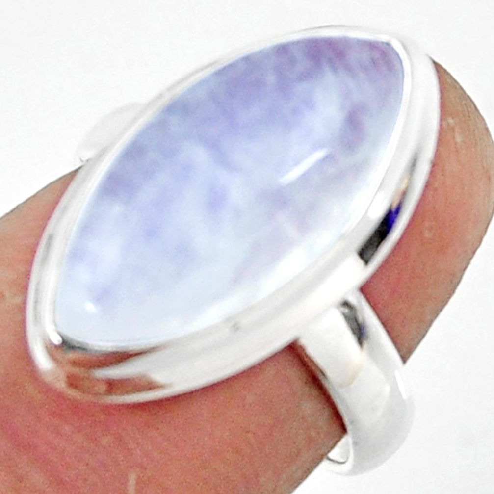 8.10cts natural rainbow moonstone 925 silver solitaire ring size 6 r47367