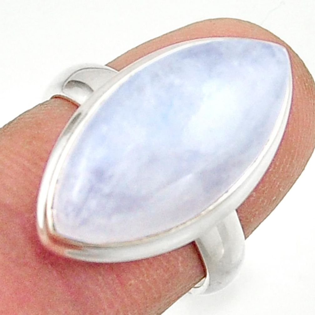 13.48cts natural rainbow moonstone 925 sterling silver ring size 6 r42707